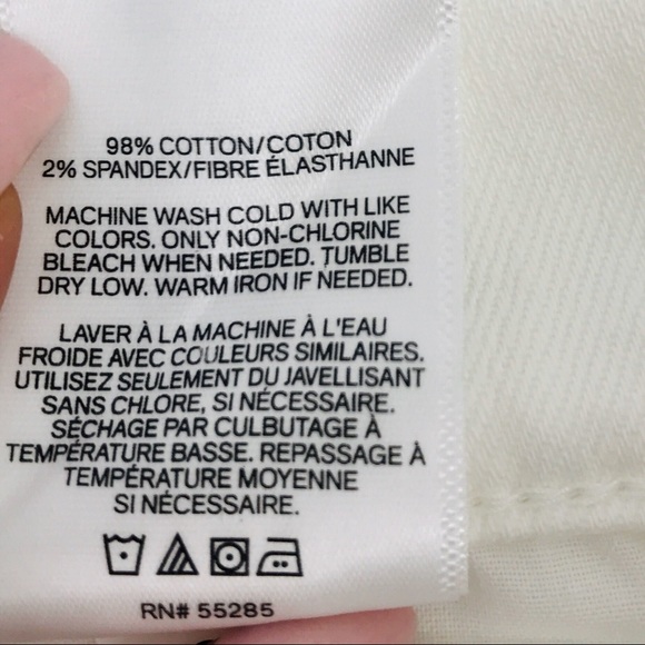 EXPRESS | High Waist Raw Hem Stretch Denim Shorts - Picture 7 of 7